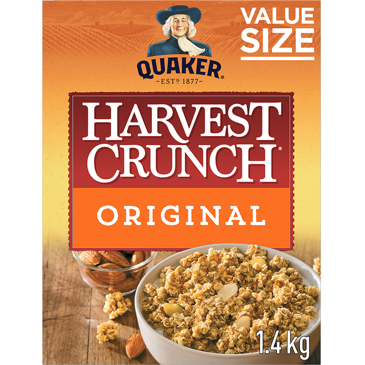 Quaker - Harvest Crunch Original Granola Cereal - 1.4 kg - Canadian Distribution