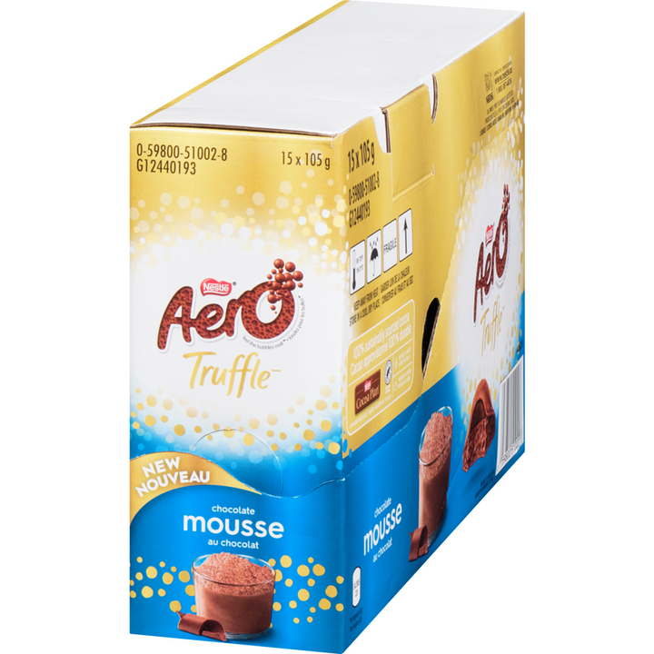 Aero - Aero Truffle Milk Chocolate Mousse - Case - 15 x 105 g - Canadian Distribution