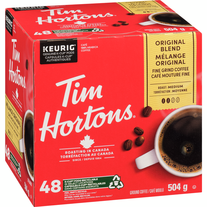 Tim Hortons - Original Coffee - 48 each - Canadian Distribution