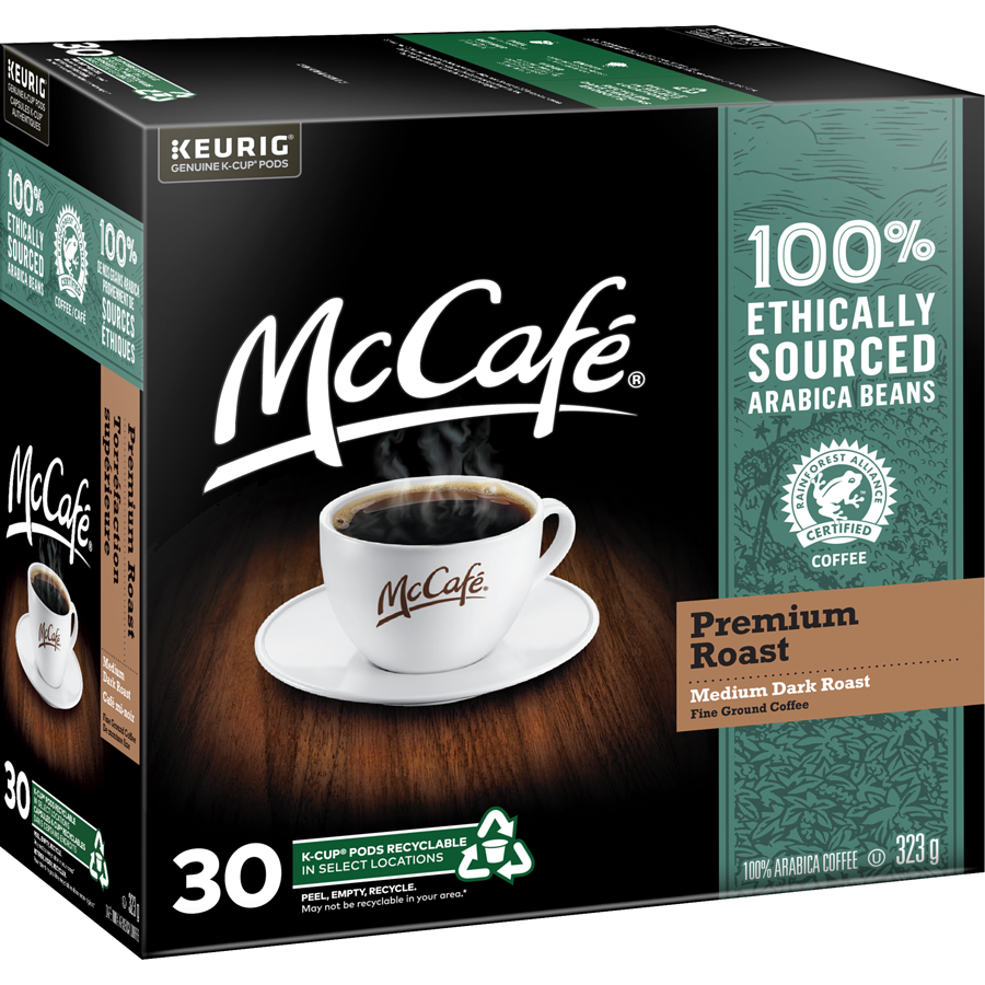 Mccafe - Premium Medium Dark Roast K-Cup Coffee Pods, 30 Count - 30 each - Canadian Distribution