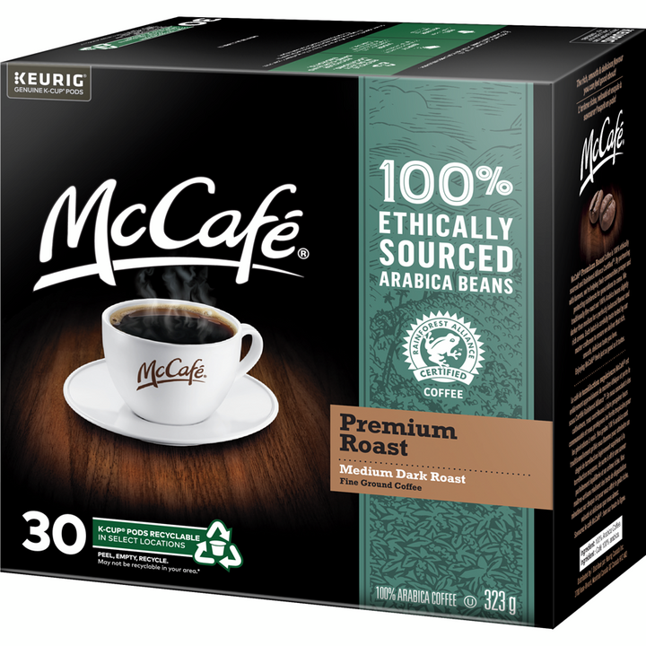 Mccafe - Premium Medium Dark Roast K-Cup Coffee Pods, 30 Count - 30 each - Canadian Distribution