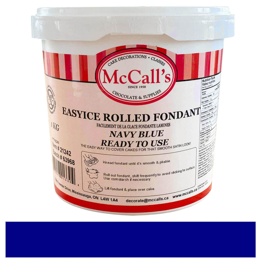 EasyIce Navy Blue Rolled Fondant Icing | 1 x 1 kg | Baking Mixes and Ingredients | Canadian Distribution