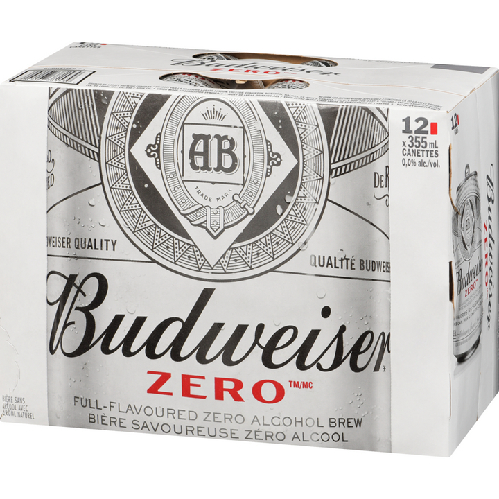 Budweiser - Bud Zero Can - Case - 12 x 355 ml - Canadian Distribution