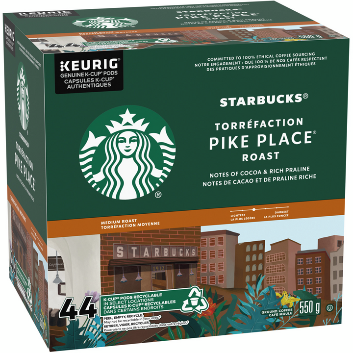 Starbucks - Pike Place Medium Roast Keurig K-Cup Coffee Pods - 550 g - Canadian Distribution