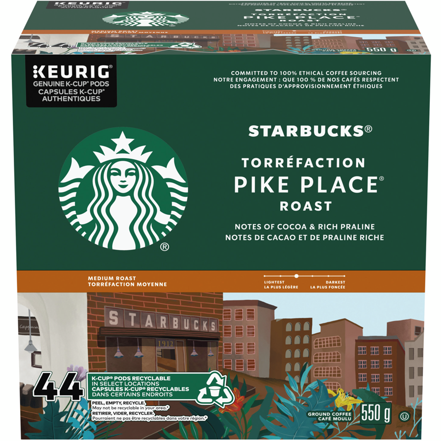 Starbucks - Pike Place Medium Roast Keurig K-Cup Coffee Pods - 550 g - Canadian Distribution