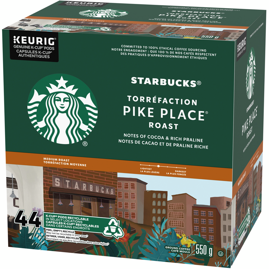 Starbucks - Pike Place Medium Roast Keurig K-Cup Coffee Pods - 550 g - Canadian Distribution