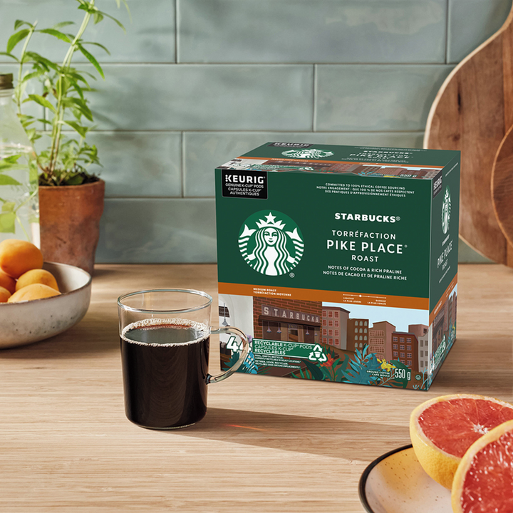 Starbucks - Pike Place Medium Roast Keurig K-Cup Coffee Pods - 550 g - Canadian Distribution