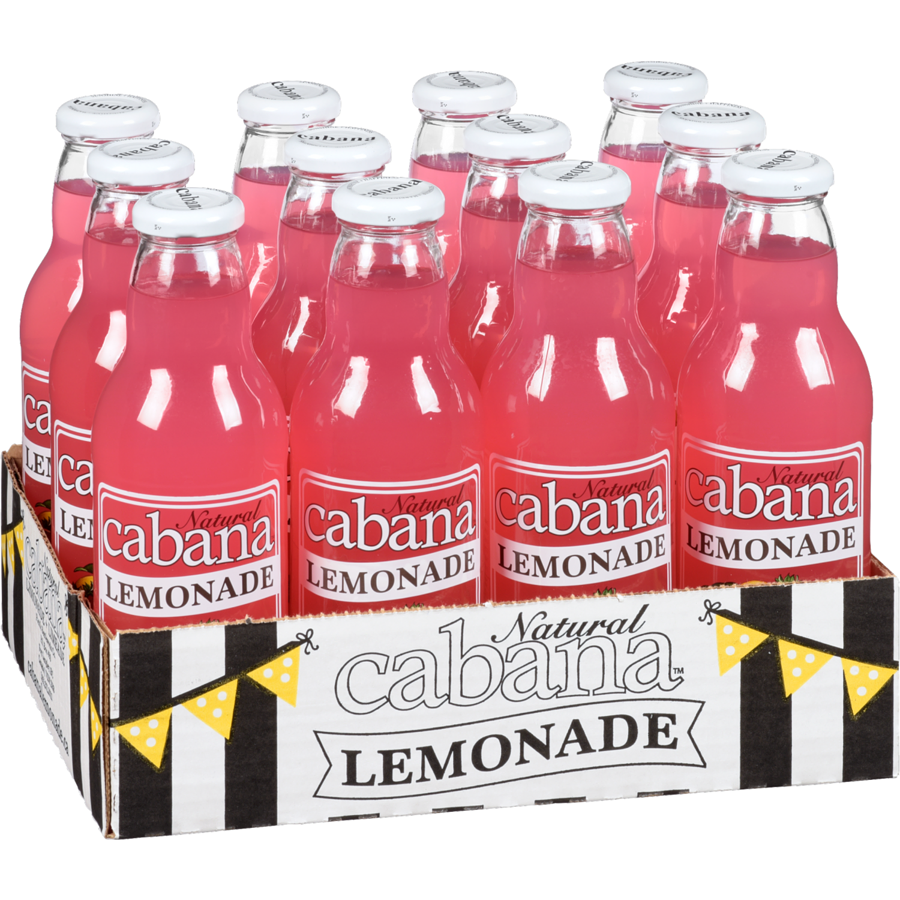 Natural Cabana - Lemonade Strawberry - Case - 12 x 591 ml - Canadian Distribution