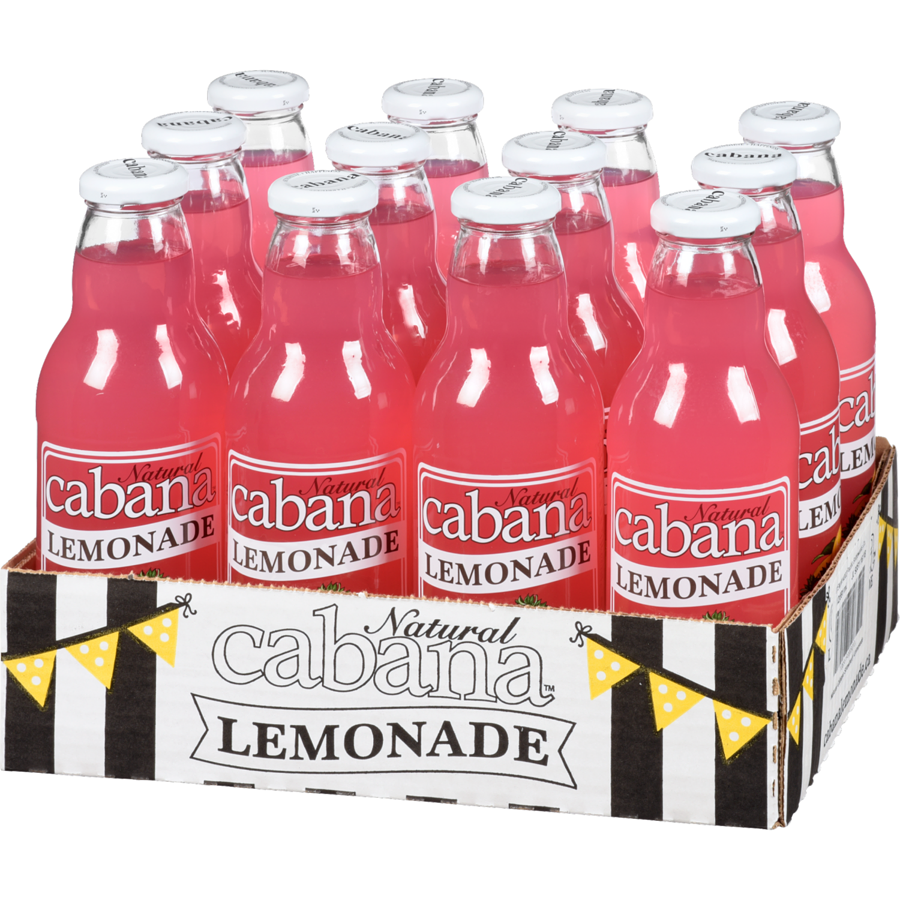 Natural Cabana - Lemonade Strawberry - Case - 12 x 591 ml - Canadian Distribution