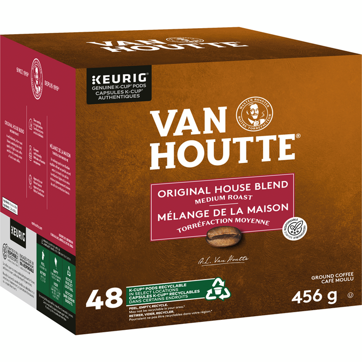 Van Houtte - Original House Blend, Medium Roast, K-Cup Coffee Pods, 48 Count - 48 each - Canadian Distribution