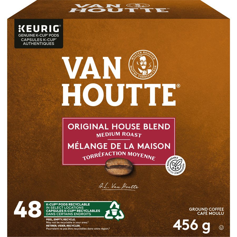 Van Houtte - Original House Blend, Medium Roast, K-Cup Coffee Pods, 48 Count - 48 each - Canadian Distribution