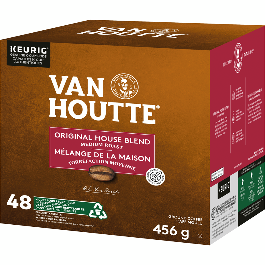 Van Houtte - Original House Blend, Medium Roast, K-Cup Coffee Pods, 48 Count - 48 each - Canadian Distribution