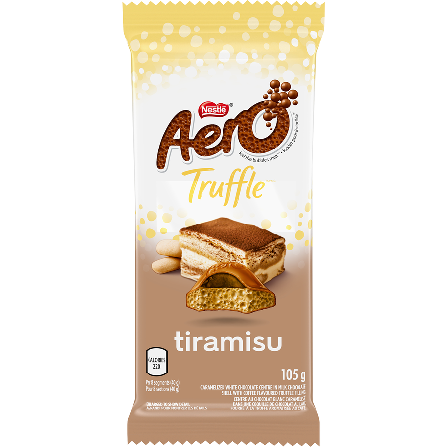 Nestlé - Aero Truffle Tiramisu - Case - 15 x 105 g - Canadian Distribution