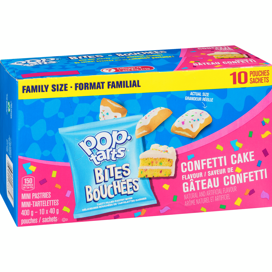 Kelloggs - Poptarts Confetti Cake Bites - 400 g - Canadian Distribution