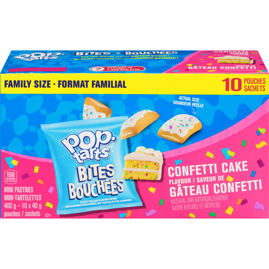 Kelloggs - Poptarts Confetti Cake Bites - 400 g - Canadian Distribution