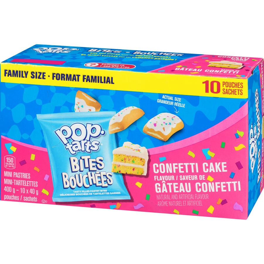 Kelloggs - Poptarts Confetti Cake Bites - 400 g - Canadian Distribution