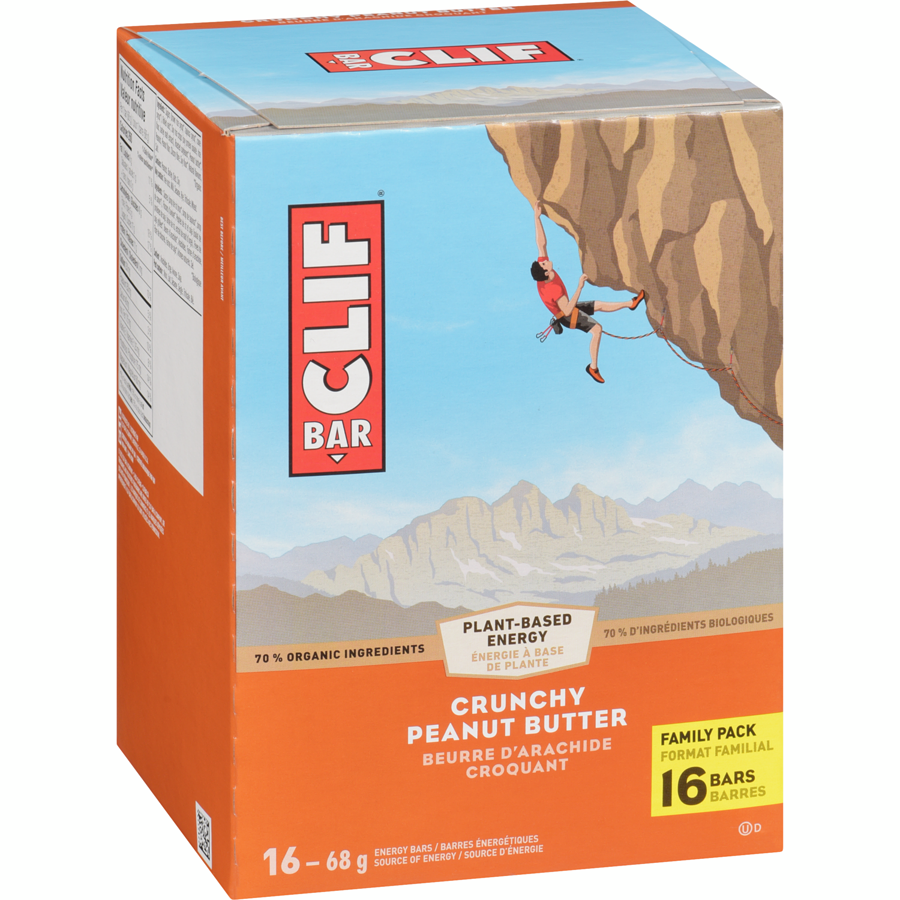 Clif - Energy Bar, Crunchy Peanut Butter (16 Count) - 1088 g - Canadian Distribution