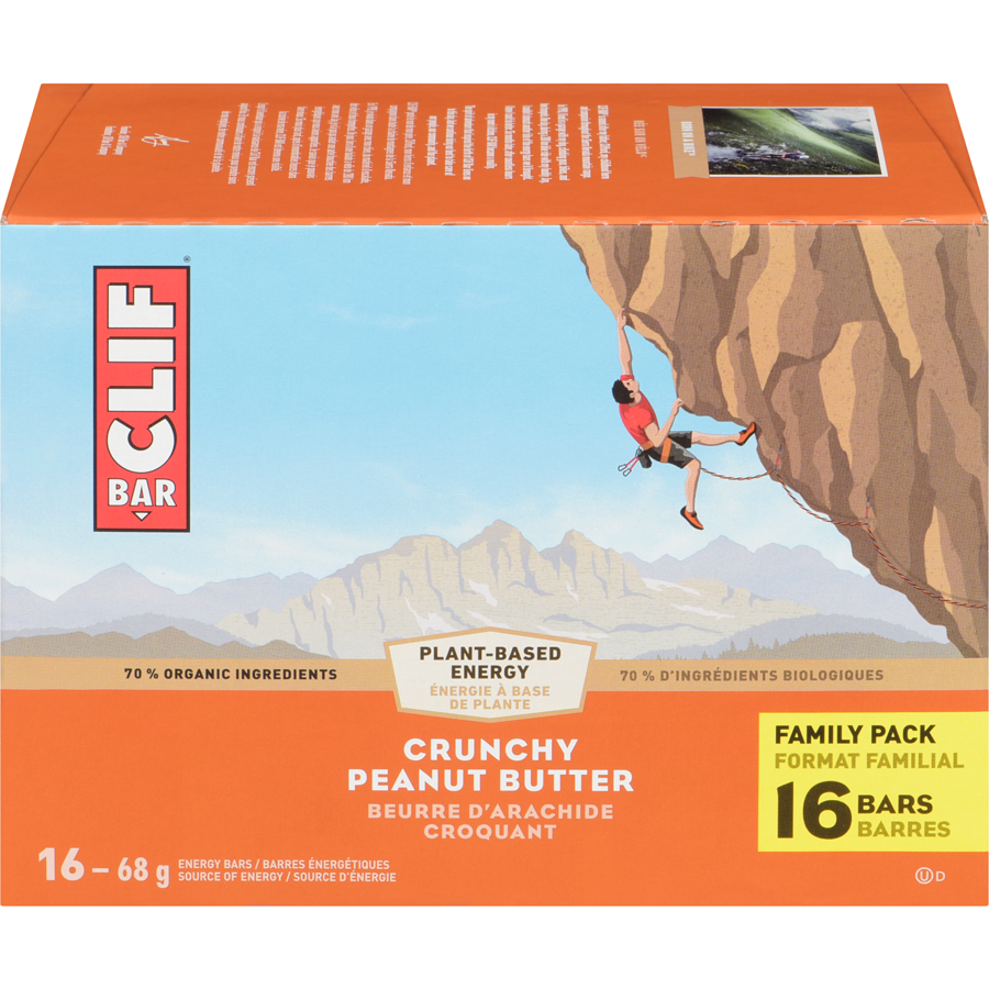 Clif - Energy Bar, Crunchy Peanut Butter (16 Count) - 1088 g - Canadian Distribution