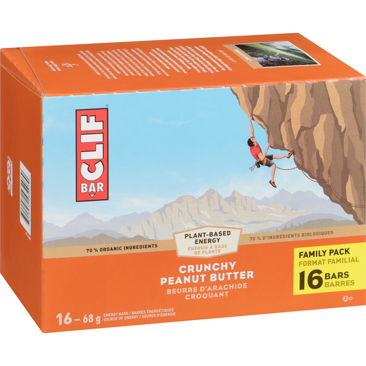 Clif - Energy Bar, Crunchy Peanut Butter (16 Count) - 1088 g - Canadian Distribution