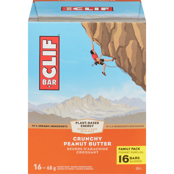 Clif - Energy Bar, Crunchy Peanut Butter (16 Count) - 1088 g - Canadian Distribution