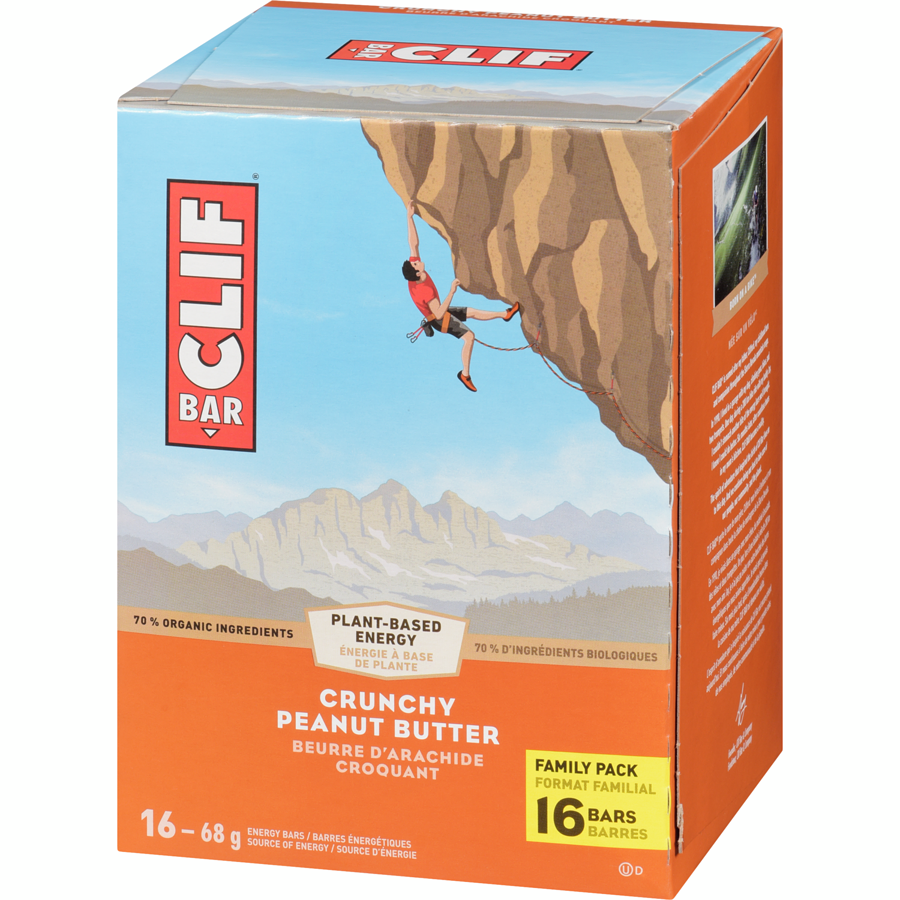 Clif - Energy Bar, Crunchy Peanut Butter (16 Count) - 1088 g - Canadian Distribution