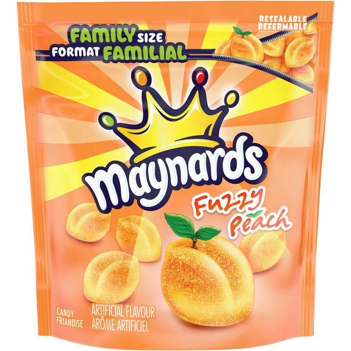 Maynards - Fuzzy Peach Candy, Gummy Candy, Bulk Candy, Family Size - 814 g - Canadian Distribution