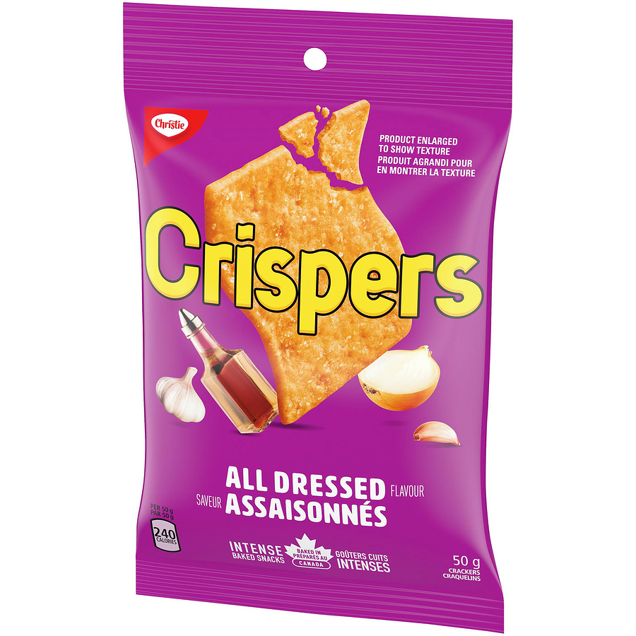 Crispers - All Dressed Crackers - Case - 14 x 50 g - Canadian Distribution