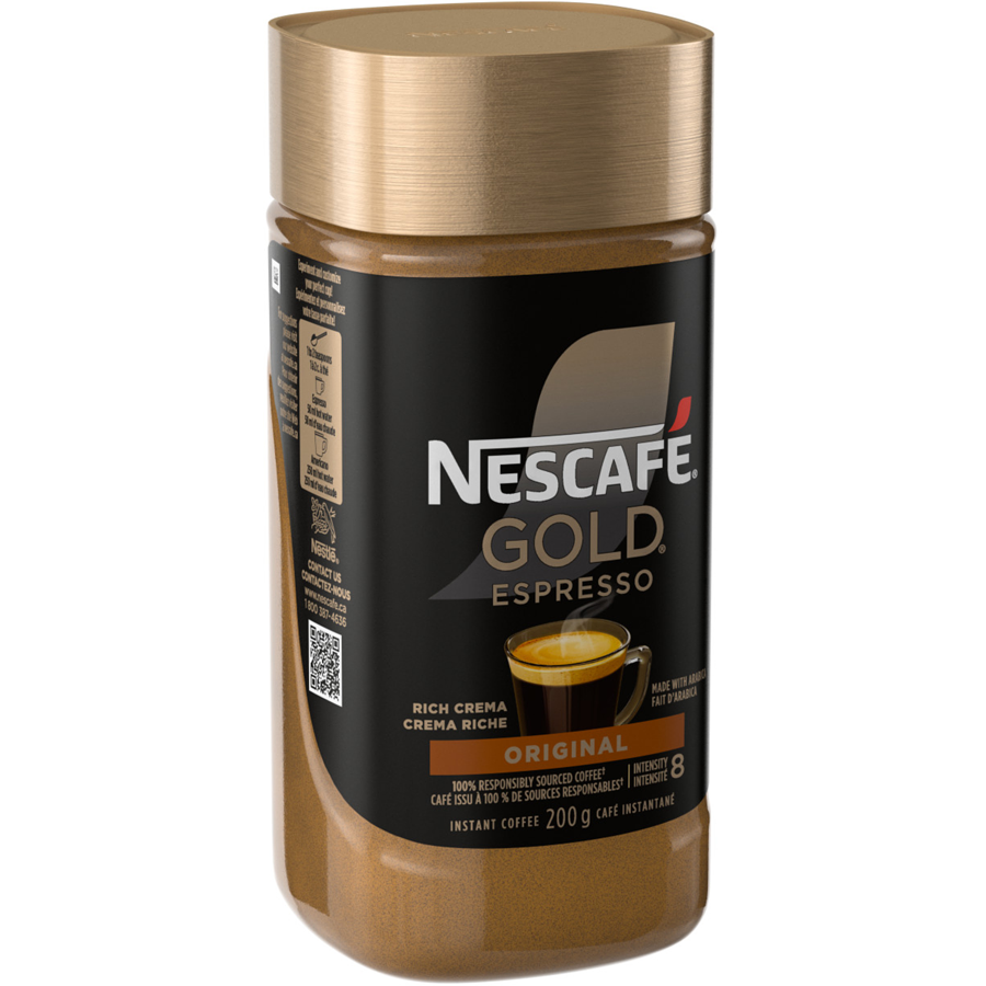 Nescafe - GOLD Espresso Premium Instant Coffee - 200 g - Canadian Distribution