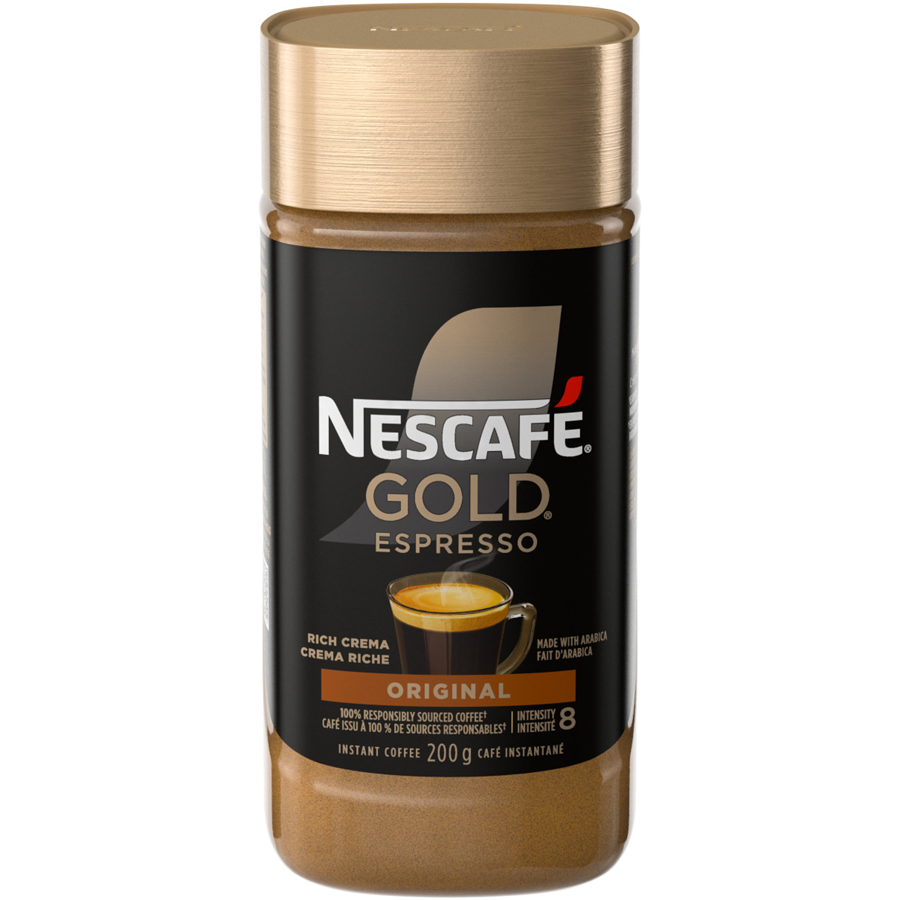 Nescafe - GOLD Espresso Premium Instant Coffee - 200 g - Canadian Distribution