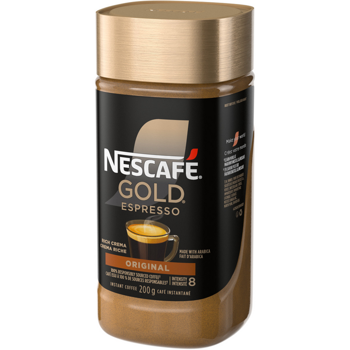 Nescafe - GOLD Espresso Premium Instant Coffee - 200 g - Canadian Distribution