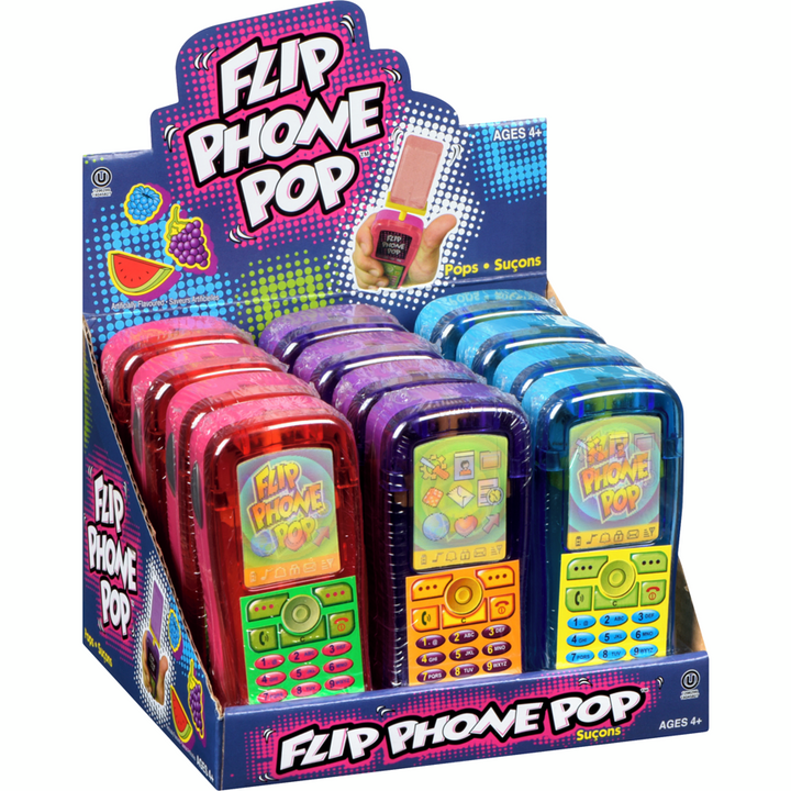 Regal - Pops Flip Phone Pop Ages 4+ - Case - 12 x 30 g - Canadian Distribution