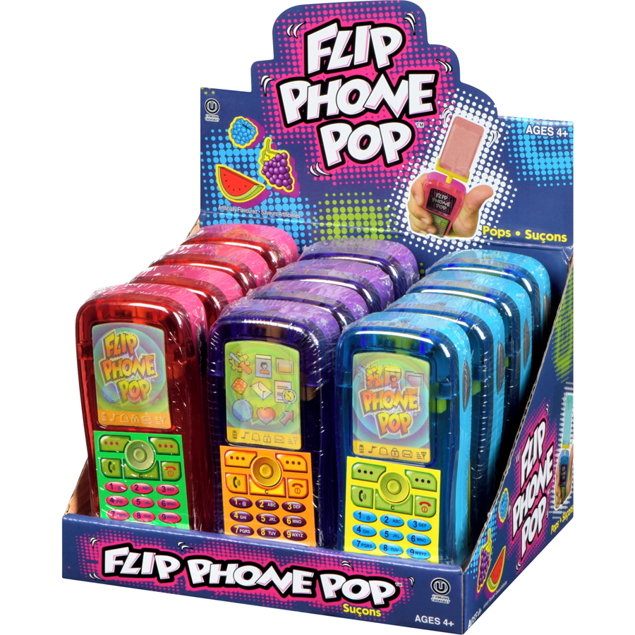 Regal - Pops Flip Phone Pop Ages 4+ - Case - 12 x 30 g - Canadian Distribution