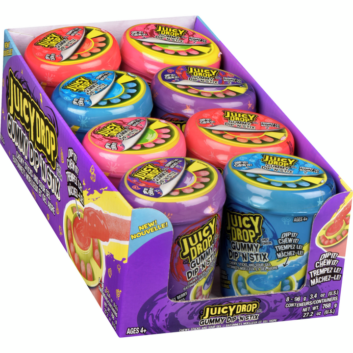 Topps - Candy Chewy Sticks And Sour Gel Ages 4+ - Case - 8 x 96 g - Canadian Distribution