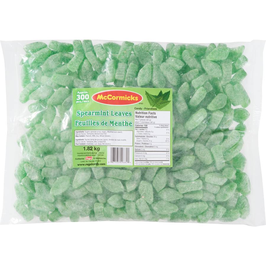 McCormicks - Candy Spearmint Leaves - 1.8 kg - Canadian Distribution