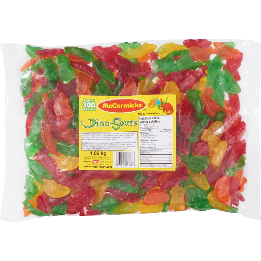 McCormicks - Dino-Sours Candy - 1.8 kg - Canadian Distribution