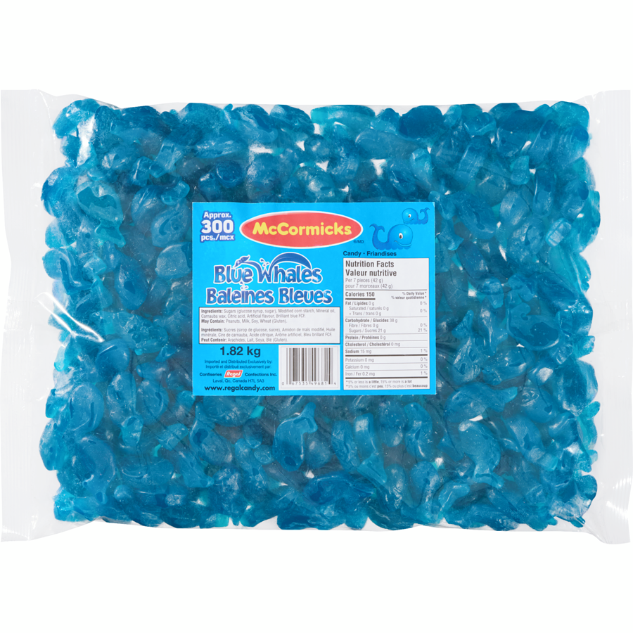 McCormicks - Blue Whales Candy - 1.8 kg - Canadian Distribution