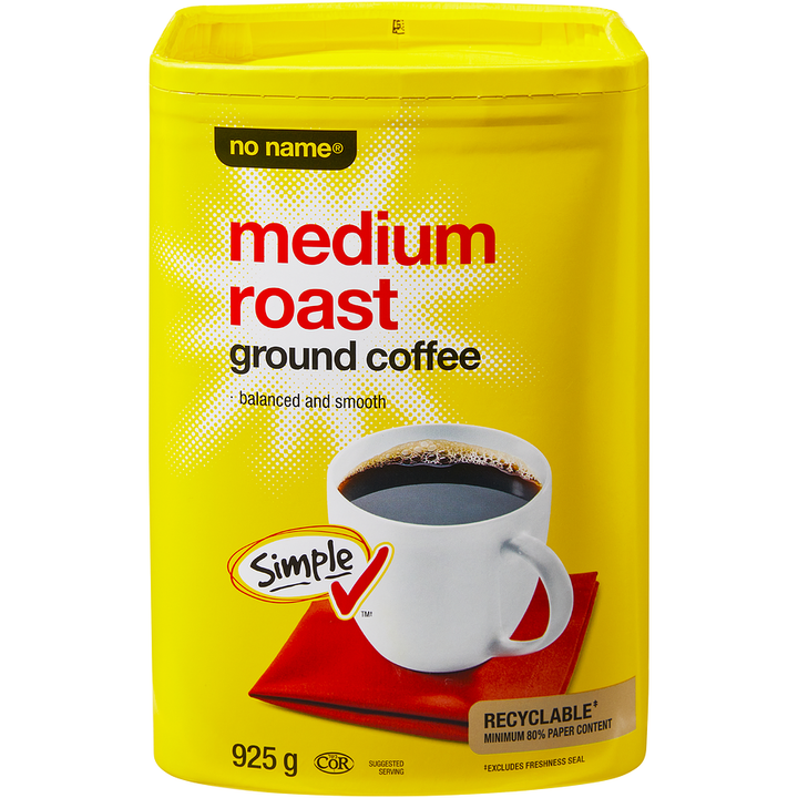 No Name - Medium Roast Ground Coffee - 925 g - Canadian Distribution