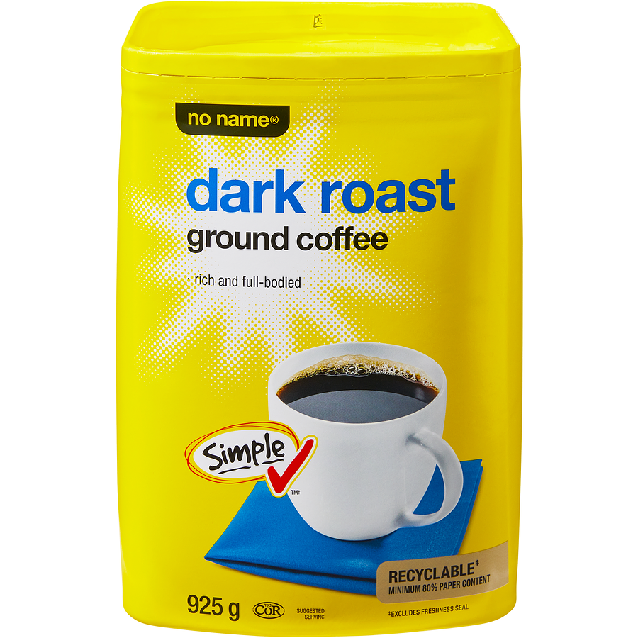 No Name - Dark Roast Ground Coffee - 925 g - Canadian Distribution