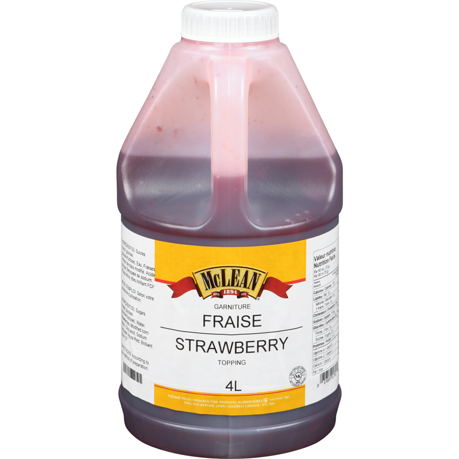 McLean - Topping Strawberry 4 L - 4 L - Canadian Distribution