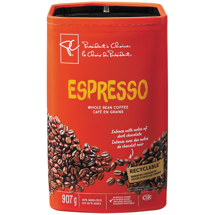 President's Choice - PC® Espresso Whole Bean Coffee - 907 g - Canadian Distribution