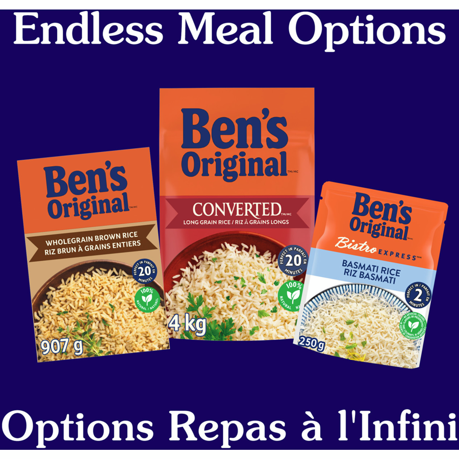 Bens - CONVERTED Long Grain Parboiled Rice - 4 kg - Canadian Distribution