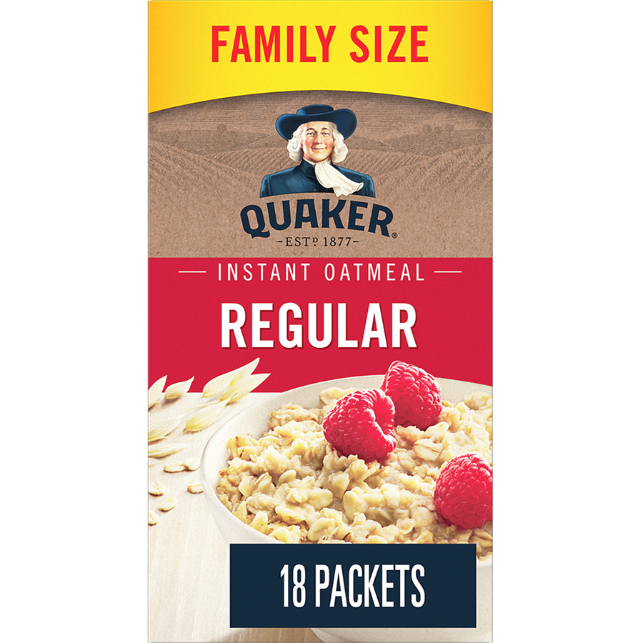 Quaker - Regular Family Size Instant Oatmeal - 504 g - Canadian Distribution