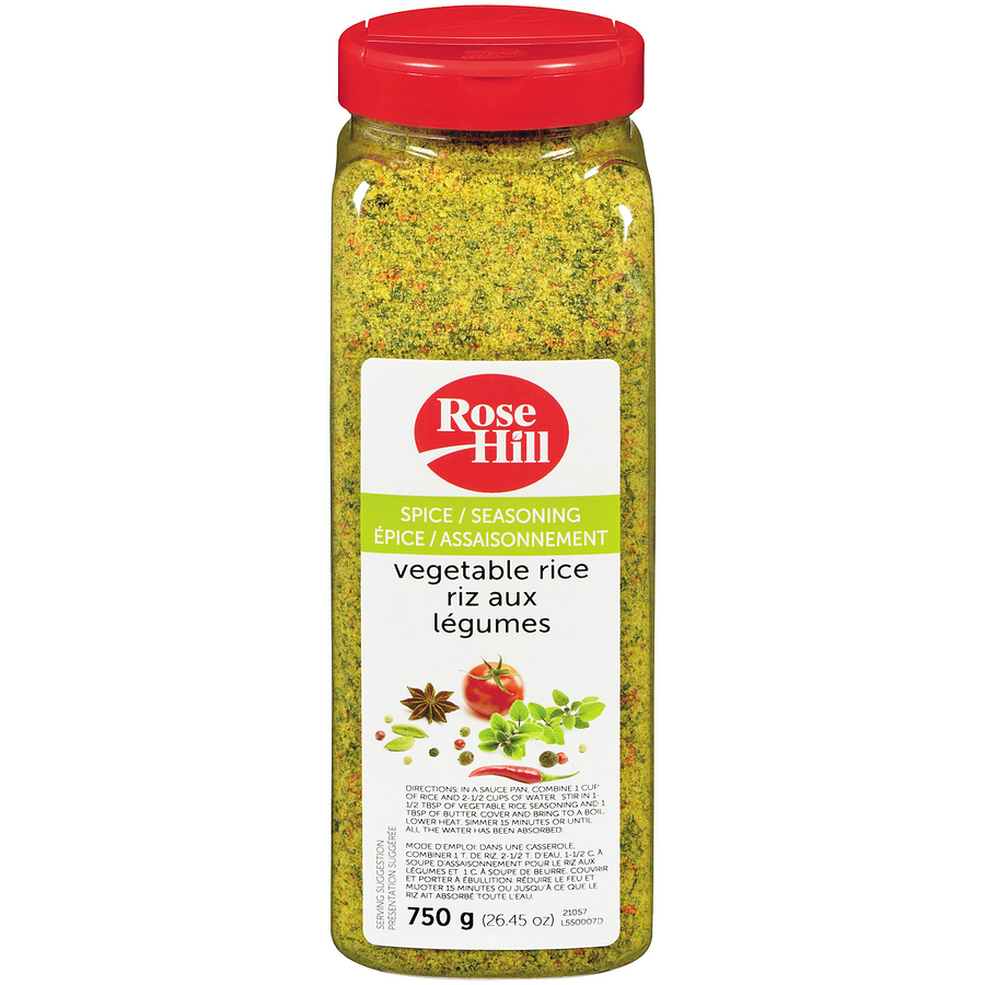 Rose Hill - Vegetable Rice Spice Seasoning - 750 g - Canadian Distribution