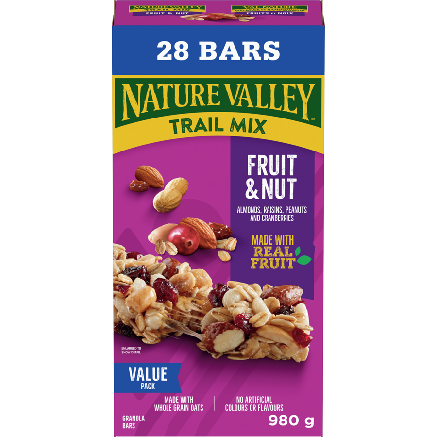 Nature Valley - Chewy Trail Mix Granola Bars, Fruit and Nut, 28 ct - 980 g - Canadian Distribution