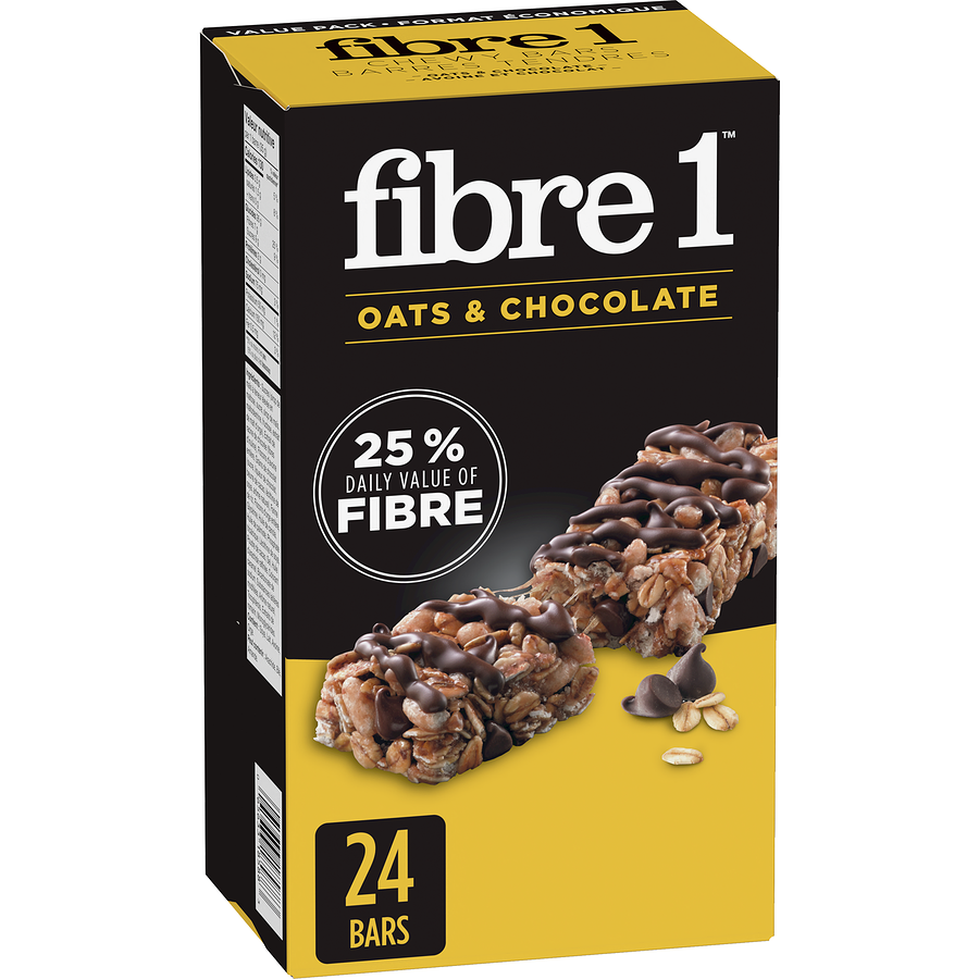 Fibre 1 - Chewy Bars Oats & Chocolate - 840 g - Canadian Distribution