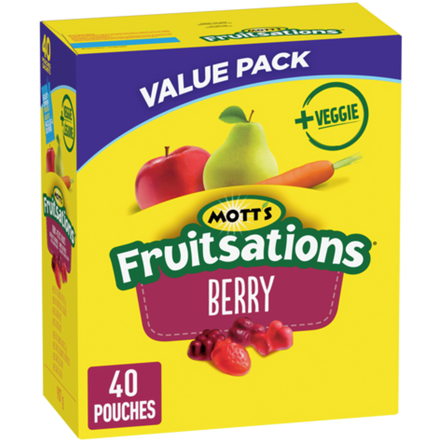 Mott's - Fruitsations Fruit Flavoured Snacks, Berry, Gluten Free - 907 g - Canadian Distribution