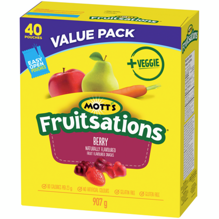 Mott's - Fruitsations Fruit Flavoured Snacks, Berry, Gluten Free - 907 g - Canadian Distribution