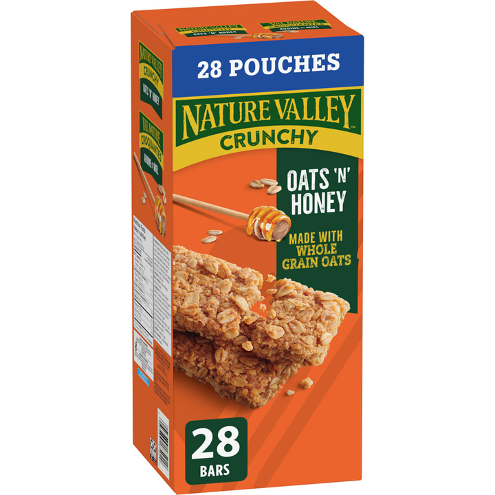 Nature Valley - Crunchy Oats 'n' Honey Granola Bars 28 CT, 56 Bars - 1.28 kg - Canadian Distribution