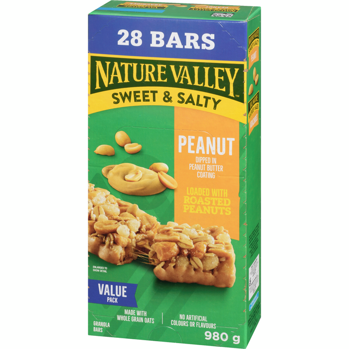 Nature Valley - Granola Bars, Sweet and Salty Nut, Peanut, 28 ct - 980 g - Canadian Distribution