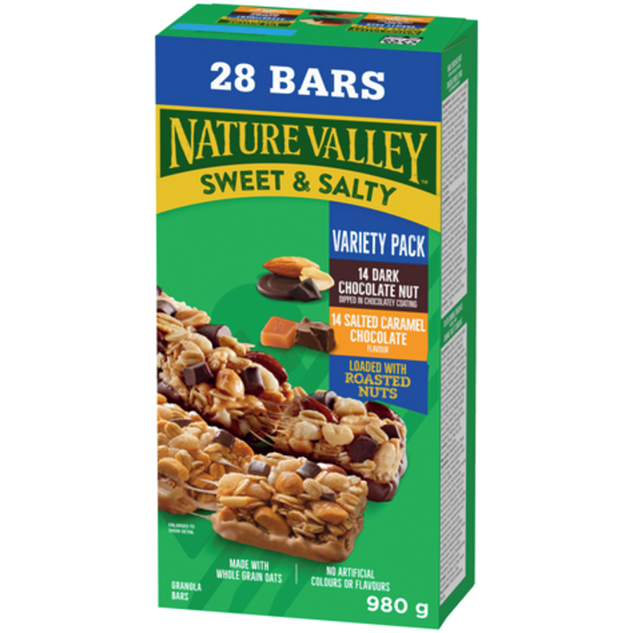 Nature Valley - Sweet & Salty Variety Pack 28 Bars - 980 g - Canadian Distribution